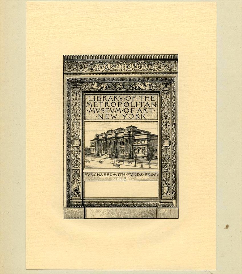 Sidney Lawton Smith Bookplate-Library MMA