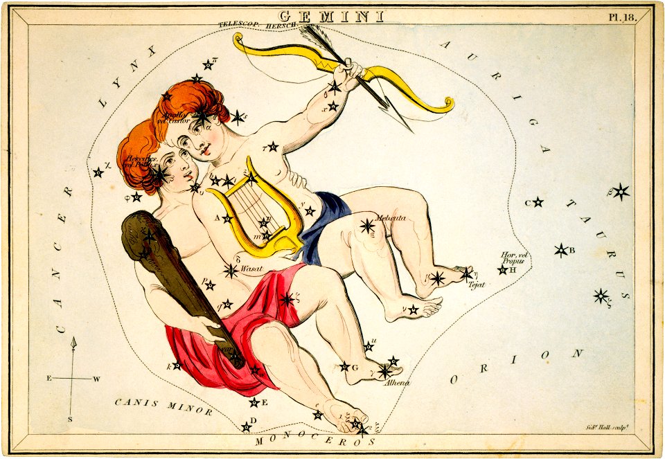 Sidney Hall, Gemini, 1825