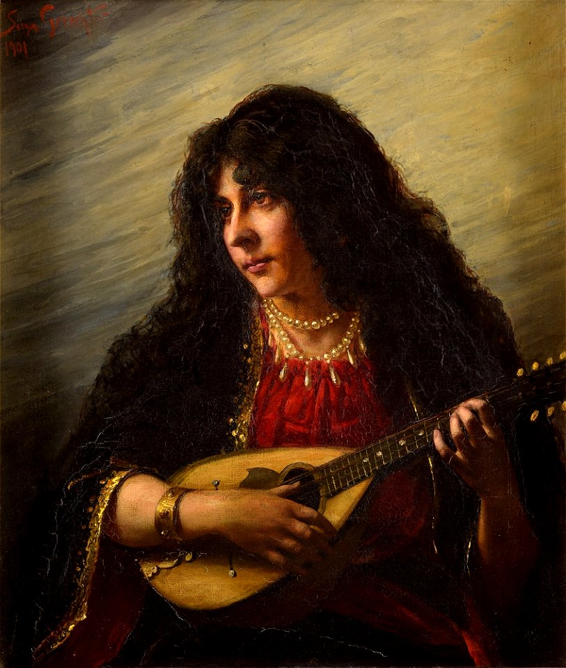 Siegmund Gerechter Frau mit Mandoline