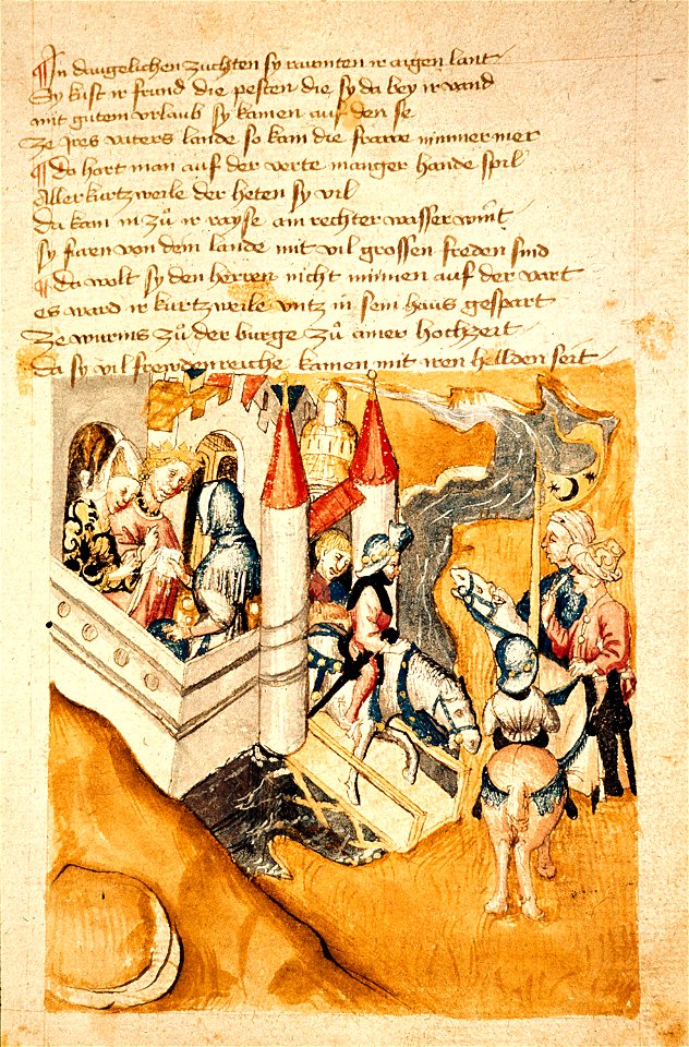 Siegfried als Bote in Worms Handschriftenabteilung Hundeshagenscher Kodex