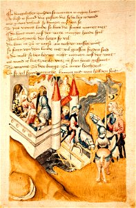 Siegfried als Bote in Worms Handschriftenabteilung Hundeshagenscher Kodex