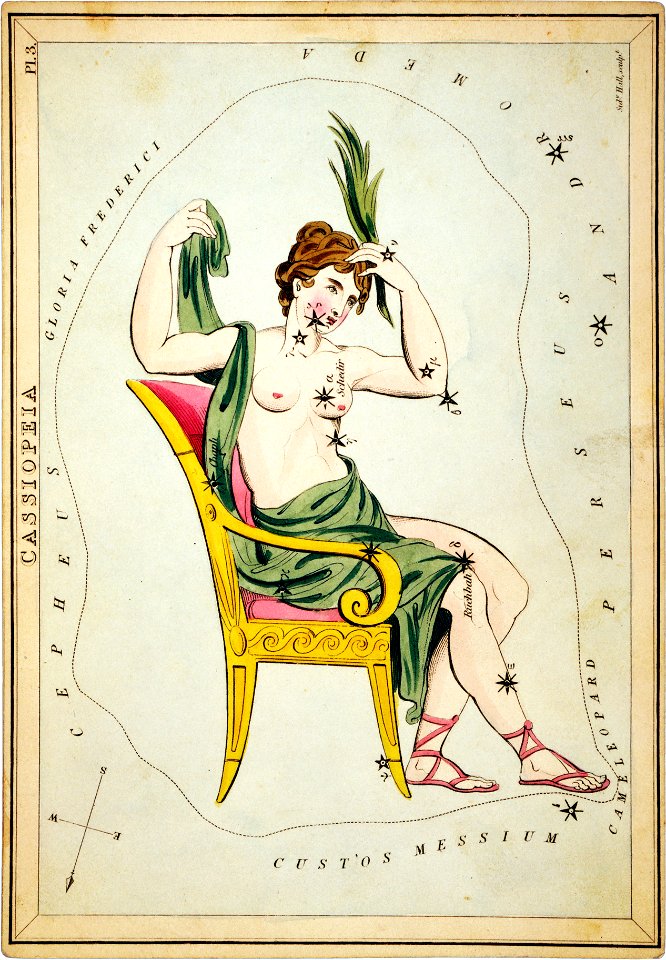 Sidney Hall, Cassiopeia, 1825