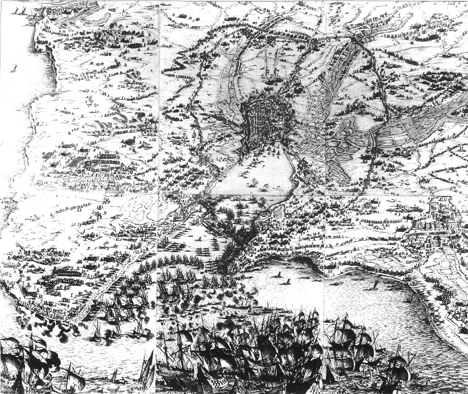 Siege of La Rochelle by Jacques Callot 1630