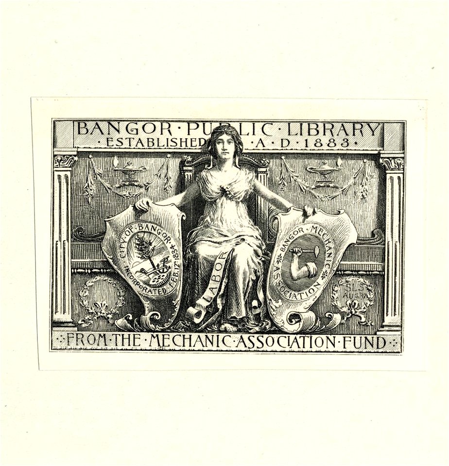 Sidney Lawton Smith Bookplate-Bangor Public Library