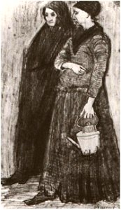 Sien Pregnant, Walking with Older Woman 988a Vincent van Gogh