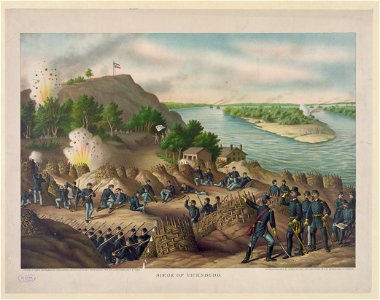 Siege of Vicksburg-13, 15, & 17 Corps, Commanded by Gen. U.S. Grant, assisted by the Navy under Admiral Porter-Surrender, July 4, 1863 LCCN91481552