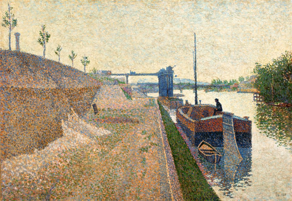 Quai de Clichy, Temps gris by Paul Signac