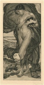 Sigmund Lipinsky - Pandora, Kupferstich, 1911
