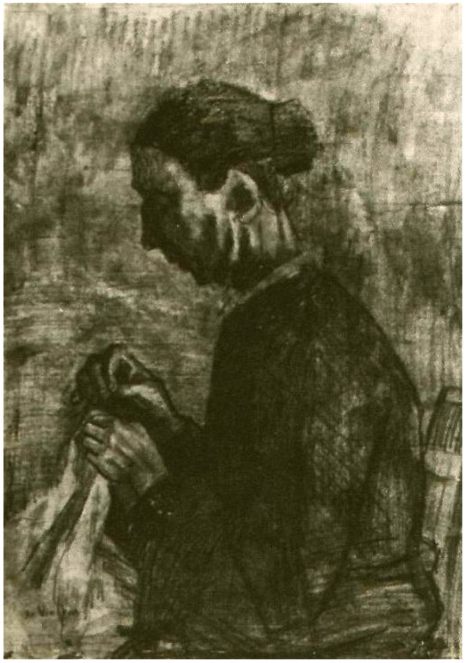 Sien,-Sewing,-Half-Figure F1026 Vincent van Gogh
