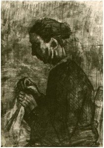 Sien,-Sewing,-Half-Figure F1026 Vincent van Gogh