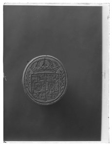 Sigillstamp av stål för drottning Ulrika Eleonora d.ä. av Sverige (1656-1693), 1680-1693 - Livrustkammaren - 70911-negative
