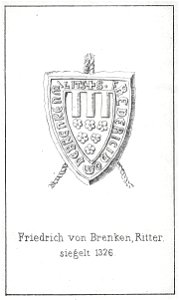 Siegel Wappen Friedrich von Brenken 1326