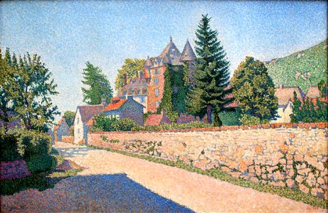 Paul Signac - Le Chateau de Comblat. Free illustration for personal and commercial use.