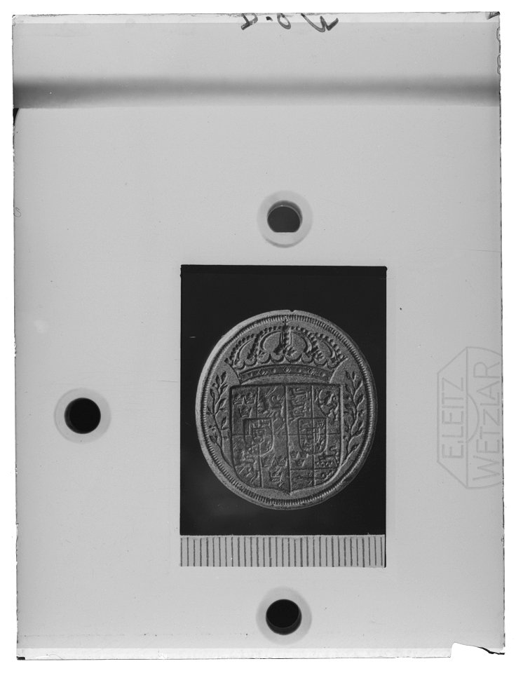 Sigillstamp av stål för drottning Ulrika Eleonora d.ä. av Sverige (1656-1693), 1680-1693 - Livrustkammaren - 45225-negative
