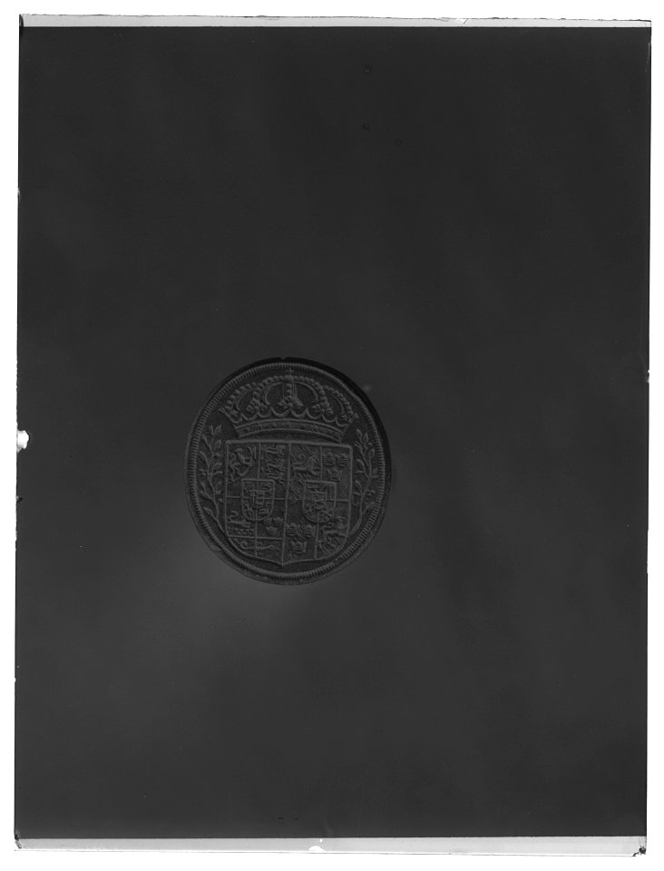 Sigillstamp av stål för drottning Ulrika Eleonora d.ä. av Sverige (1656-1693), 1680-1693 - Livrustkammaren - 10923-negative