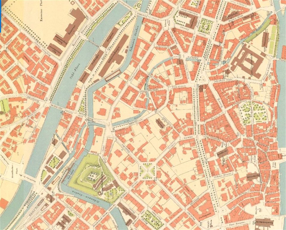 Sihlkanal Stadtplan 1900