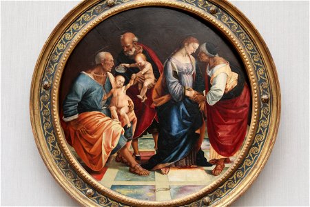 Signorelli,Luca - Holy Family with Zacharias, Elisabeth and little John - Gemäldegalerie Berlin