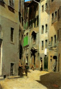 Telemaco Signorini, Via Torta, Firenze, 1870 circa 16,6x11,3cm
