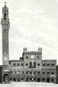 Siena Palazzo Pubblico xilografia