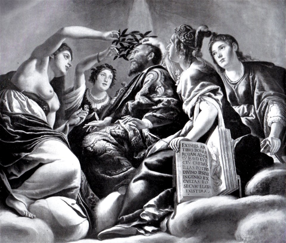 Sigismondo coccapani, le quattro arti incoronano michelangelo