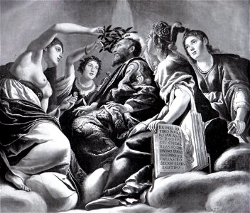Sigismondo coccapani, le quattro arti incoronano michelangelo