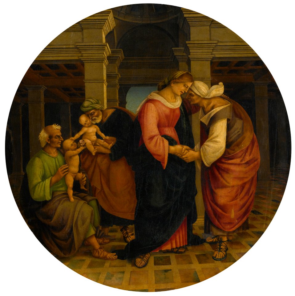 Francesco Signorelli Holy Family with Saints John, Elisabeth, and Zacharias