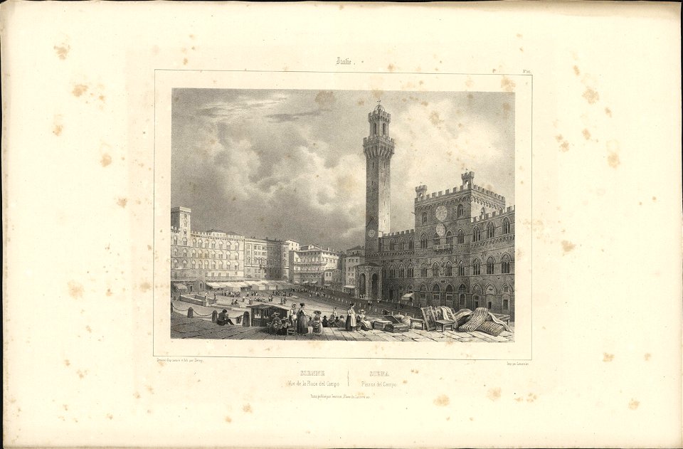 Sienne Vue de la Place del Campo, objectnr A 57909