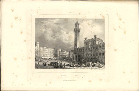 Sienne Vue de la Place del Campo, objectnr A 57909