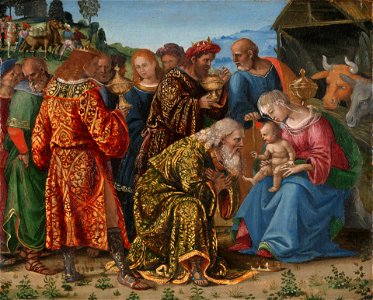 Luca Signorelli - The Adoration of the Magi - 1871.69 - Yale University Art Gallery. Free illustration for personal and commercial use.