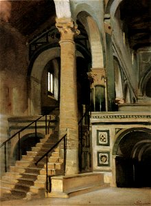 Telemaco Signorini, Interno di San Miniato, 1861 circa, 47x36 cm