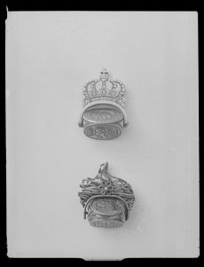 Signet för drottning Hedvig Eleonora av Sverige (1636-1715), 1600-talets andra hälft - Livrustkammaren - 79359