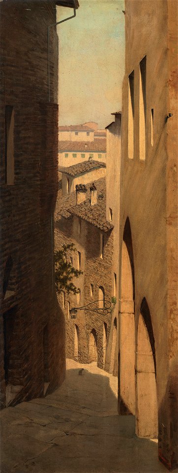 Telemaco Signorini - Italiaans stadje - SA 1304 - Amsterdam Museum