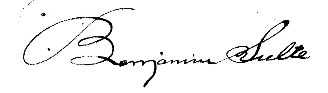 Signature Benjamin Sulte. Free illustration for personal and commercial use.
