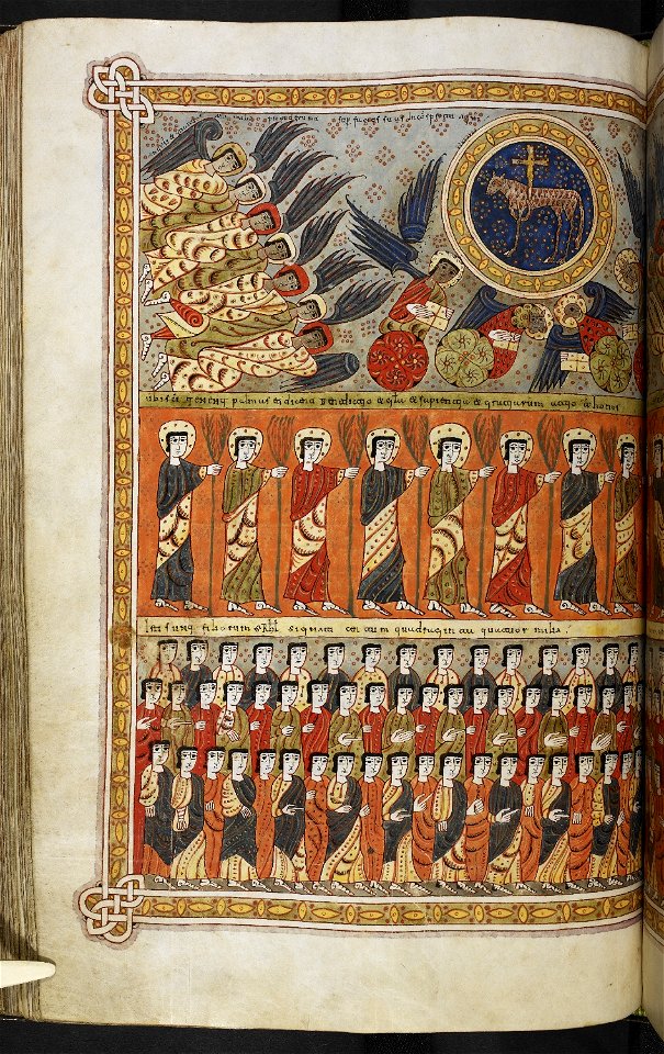 Silos Apocalypse - BL Add MS 11695 f. 112v - The 144,000 chosen of Israel