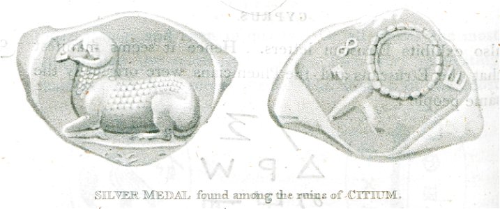 Silver medal found among the ruins of Citium - Clarke Edward Daniel - 1824