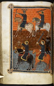 Silos Apocalypse - BL Add MS 11695 f. 102v - Four Horsemen of the Apocalypse