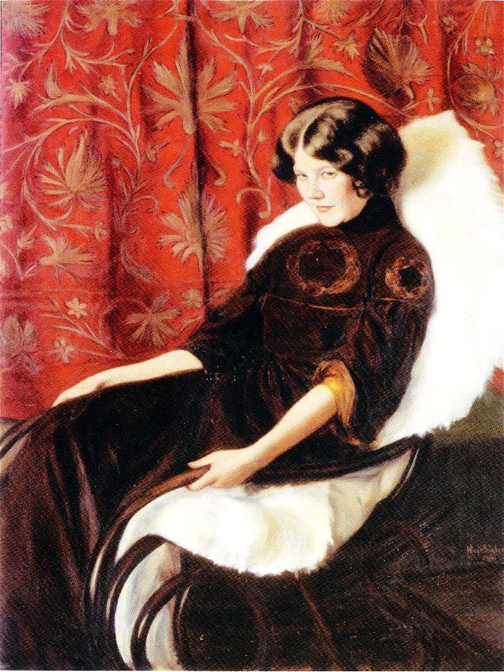 Simberg - Keinutuolissa, Anni Bremer