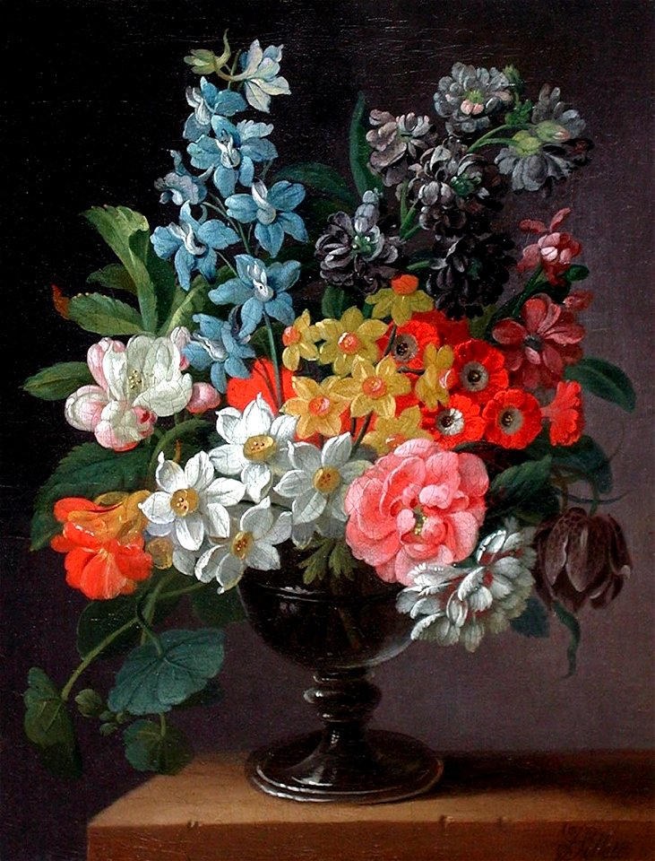 Sillett - Still life of Flowers in a Vase