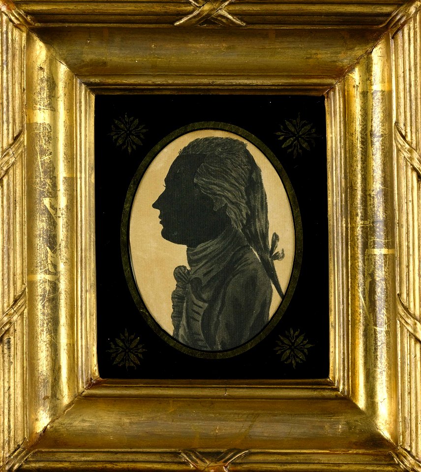 Silhouette of Cuthbert Collingwood drawn by Horatio Nelson when both were serving in the West Indies RMG PT3942