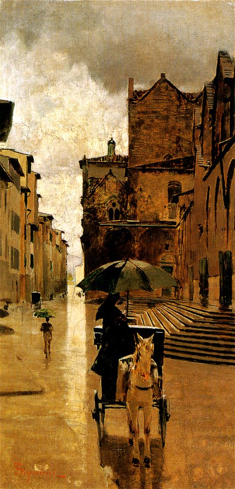 Telemaco Signorini, Via de' Malcontenti, 1885-86 38x13cm