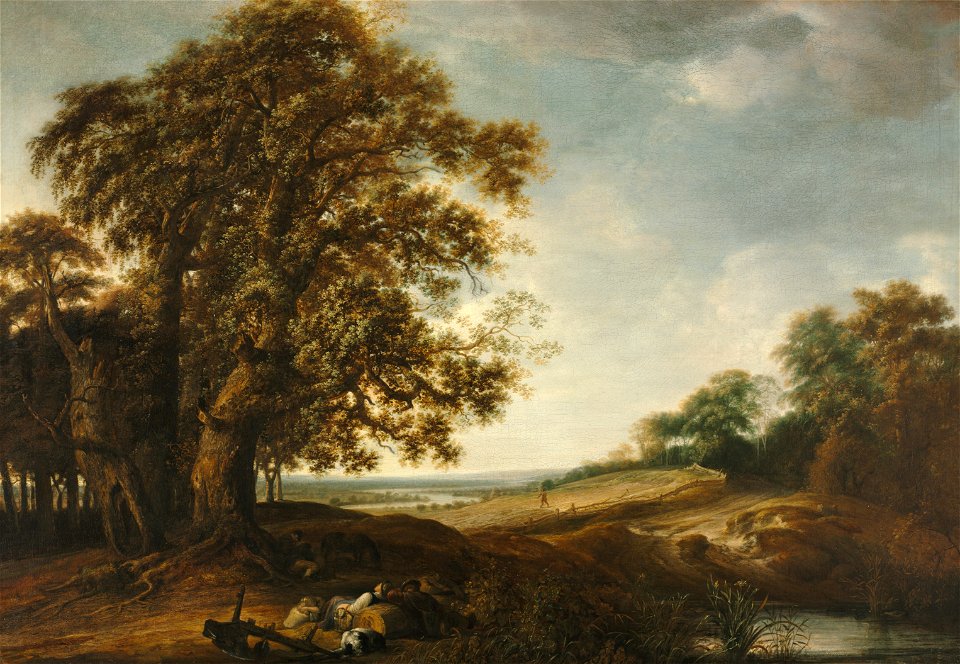 Simon de Vlieger - Sleeping Peasants near Fields (Parable of the Weeds) - 1975.76 - Cleveland Museum of Art