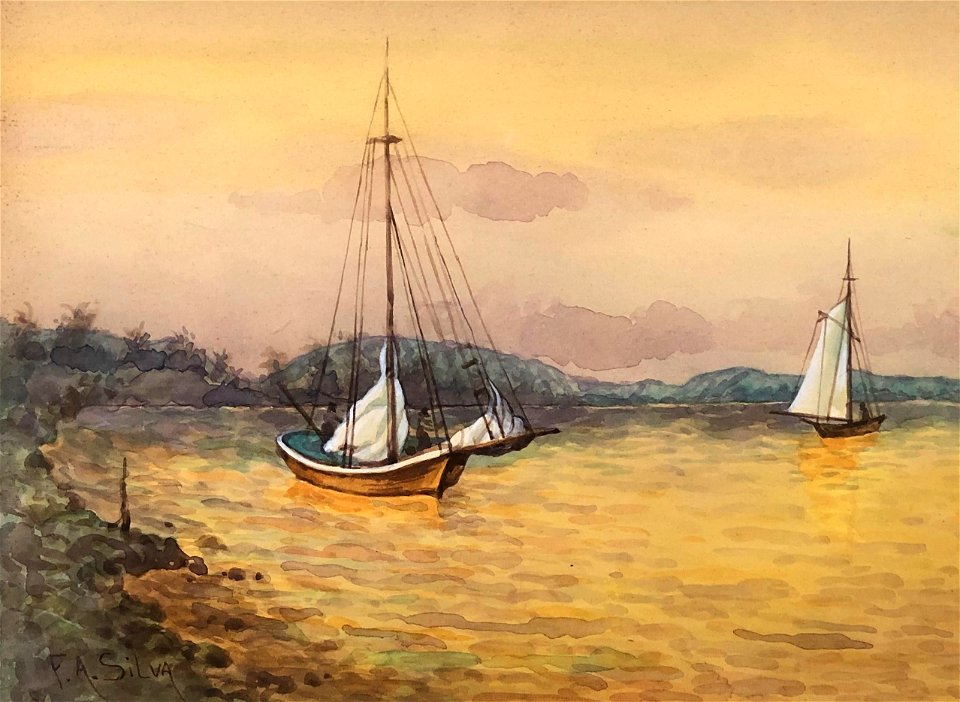 Watercolor painting on paper by Francis Augustus Silva