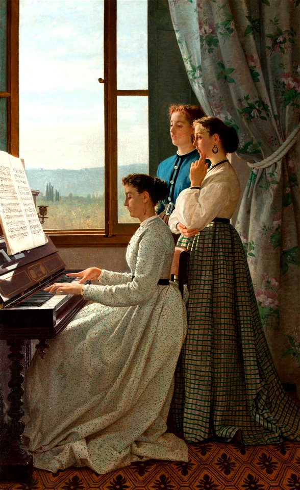 Silvestro Lega - Il canto di uno stornello - 1868