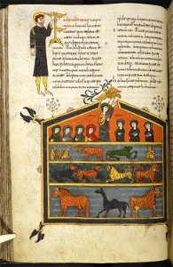 Silos Apocalypse - BL Add MS 11695 f. 079v - Noah's ark. Free illustration for personal and commercial use.