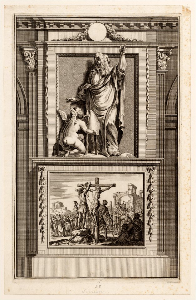 Simeon, bisschop van Ierusalem, door last van Attikus, stadhouder van Syrien, gekruyst, objectnr A 47763