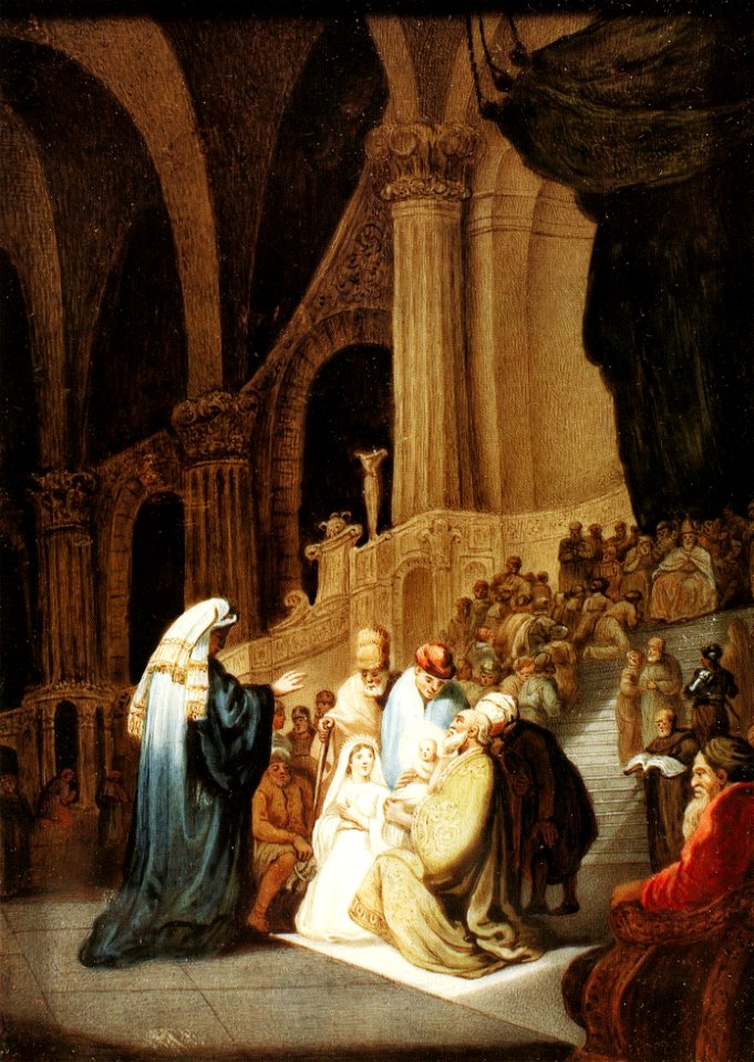 Simeón en el templo - Anónimo