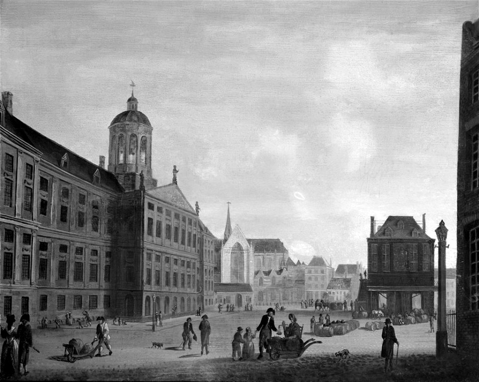 Simon Fokke - De Dam gezien naar het noorden - SA 3164 - Amsterdam Museum