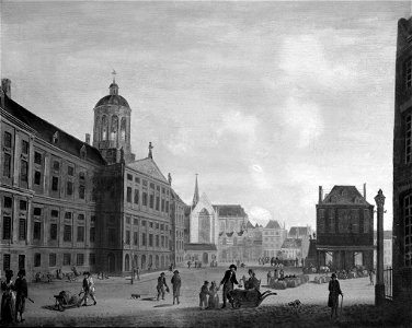 Simon Fokke - De Dam gezien naar het noorden - SA 3164 - Amsterdam Museum