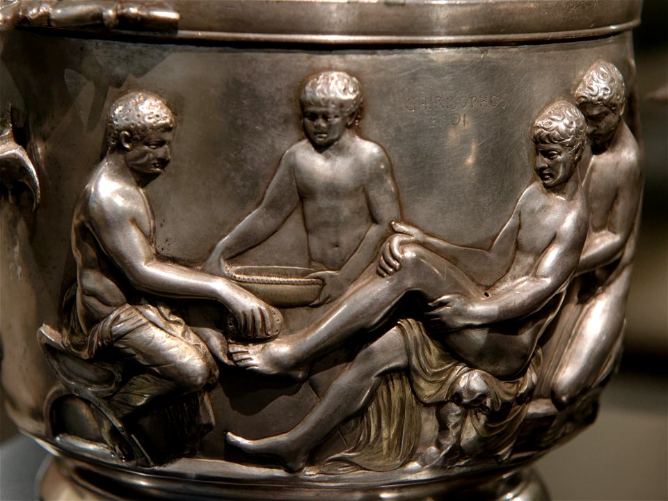 Silver cup Hoby Philoctetes Nationalmuseet