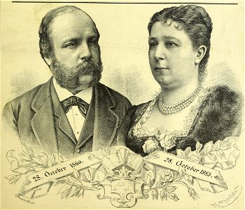 Silver wedding anniversary of Moriz von Königswarter and Charlotte von Königswarter (née Wertheimstein), Vienna, 1885